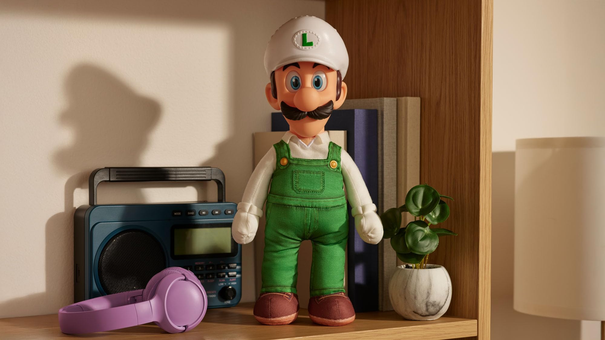 Der Super Mario Galaxy Movie – 38 cm bewegliches Plüschfigur – Feuer-Luigi 5