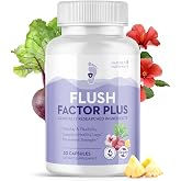 Flush Factor Plus &ndash; Original Formula &ndash; 30 Ct, 1 Month Supply | Original-formula capsules, plant-based | No Stimulants, Made in USA | Easy-to-swallow daily capsule