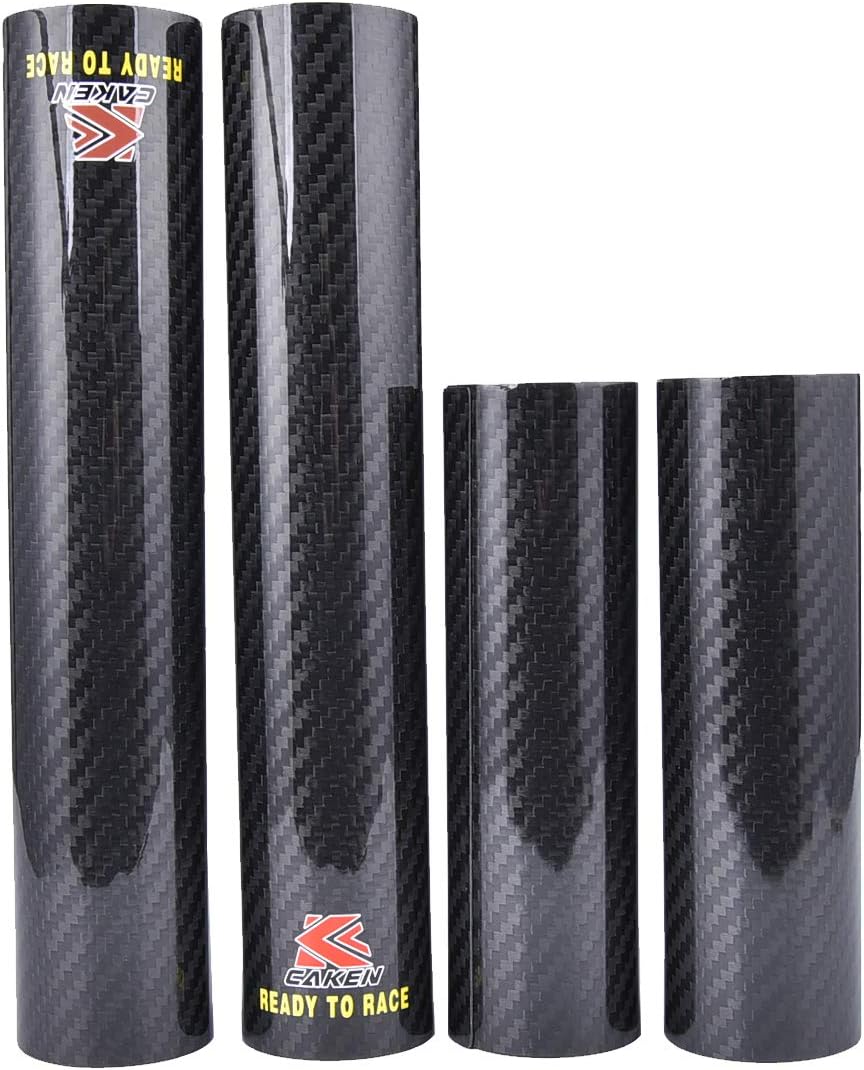 PRO CAKEN Carbon Fiber Front Fork Tube Set Slider Cover Wrap Guard for
