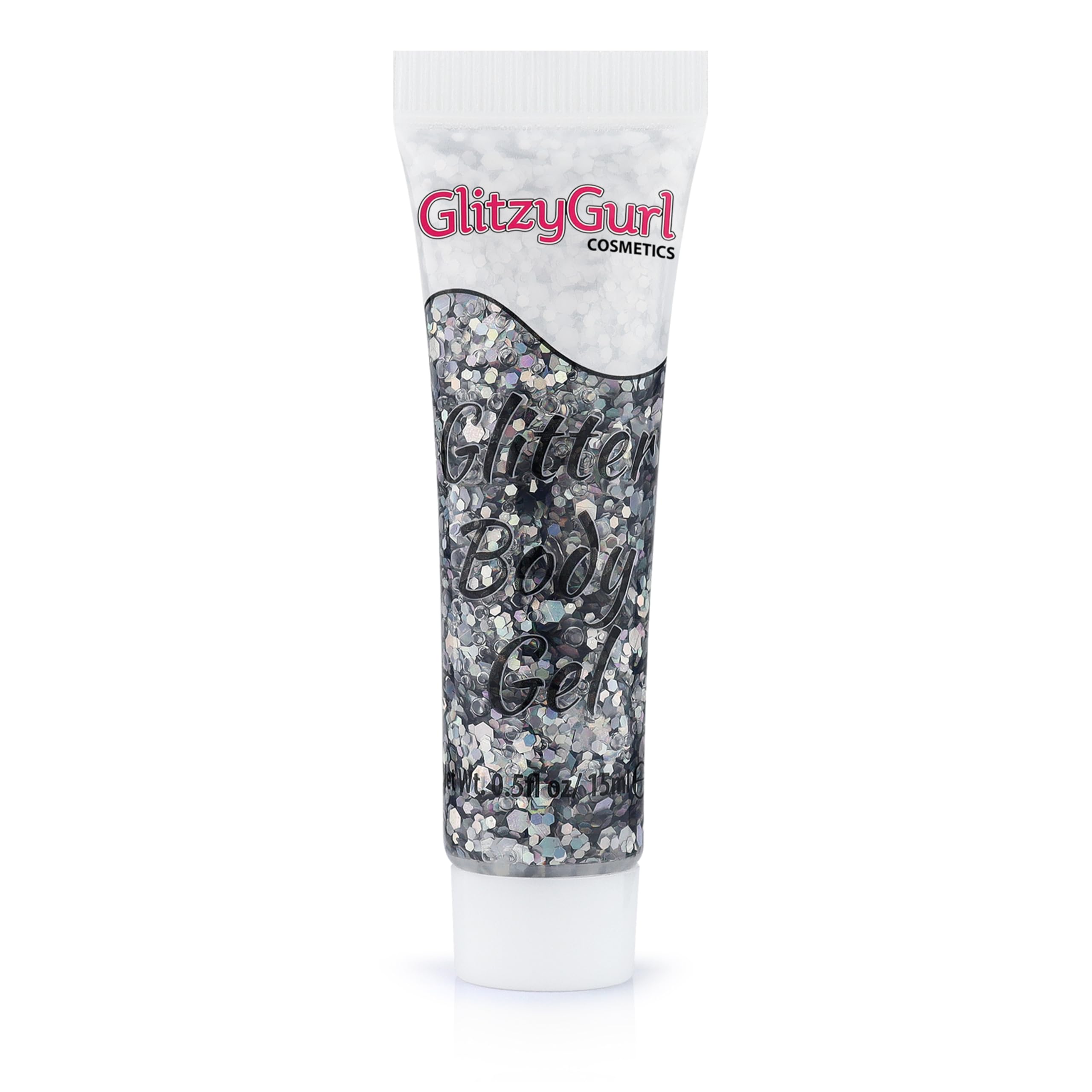Holographic Glitter Face and Body Gel 50ml Cosmetic Glitter, Body Glitter, Hair Glitter Gel (Silver Storm)
