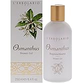 L'Erbolario Shower Gel - Moisturizing Body Wash with Floral Fragrance - Toning and Protecting Floral Body Soap for Radiant Skin - Osmanthus - 8.4 oz