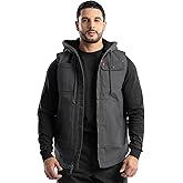 Wrangler mens Quilted Lined Vest With Hood