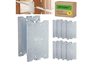 UPVONT 3" x 5" Nail Plates for Wood Studs, 16 Gauge Nail Plates Electrical for Studs or Double 2X Studs, NOT THE Cheap Thin O