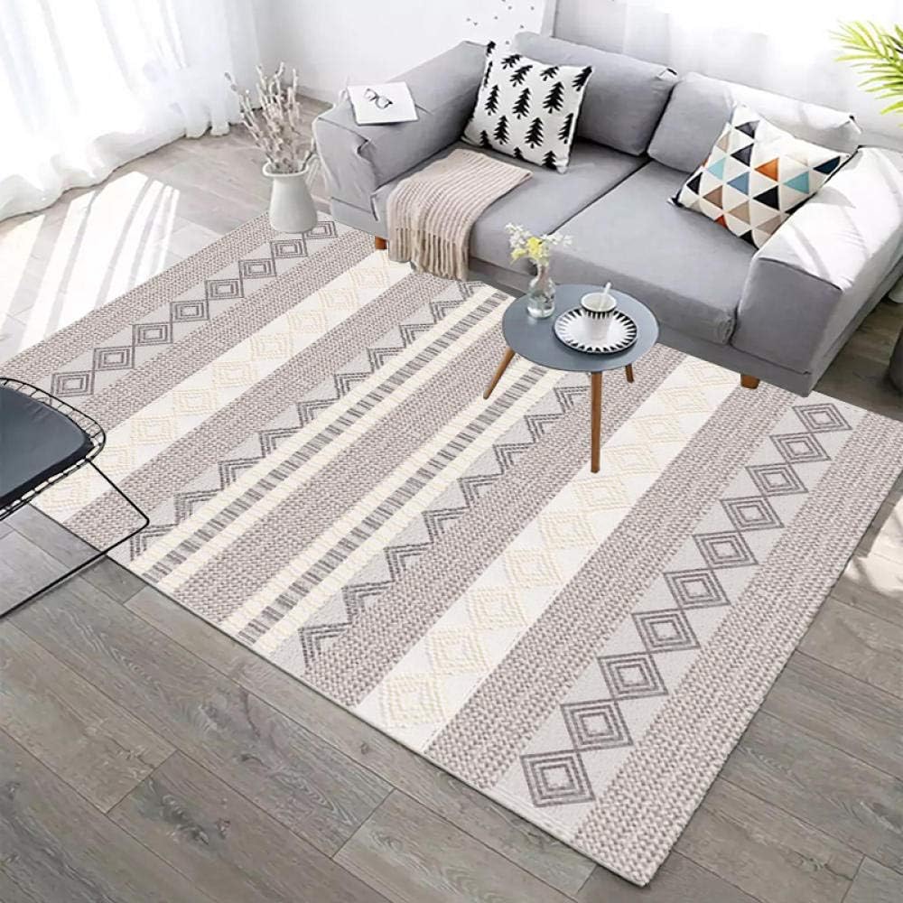 Rugs for Bedrooms Super Soft Indoor Modern Shag,Area Silky Smooth Rugs Gray Minimalist Pattern Fluffy Rugs Anti-Skid Shaggy Area Rug Dining Room, Home Carpet Floor Mat 200X300Cm(6Ft 5" X 9Ft 8")