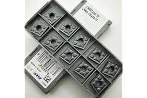 LAHDYFHOE GBJ 10pcs CNMG 432-TF CNMG120408 -TF Grey 80° Carbide Turning Inserts for Steel and Stainless Iron Lathe Carbide Inserts for MCLNR/LInserts Holder (CNMG 432-TF C907)