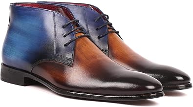 mens blue leather chukka boots