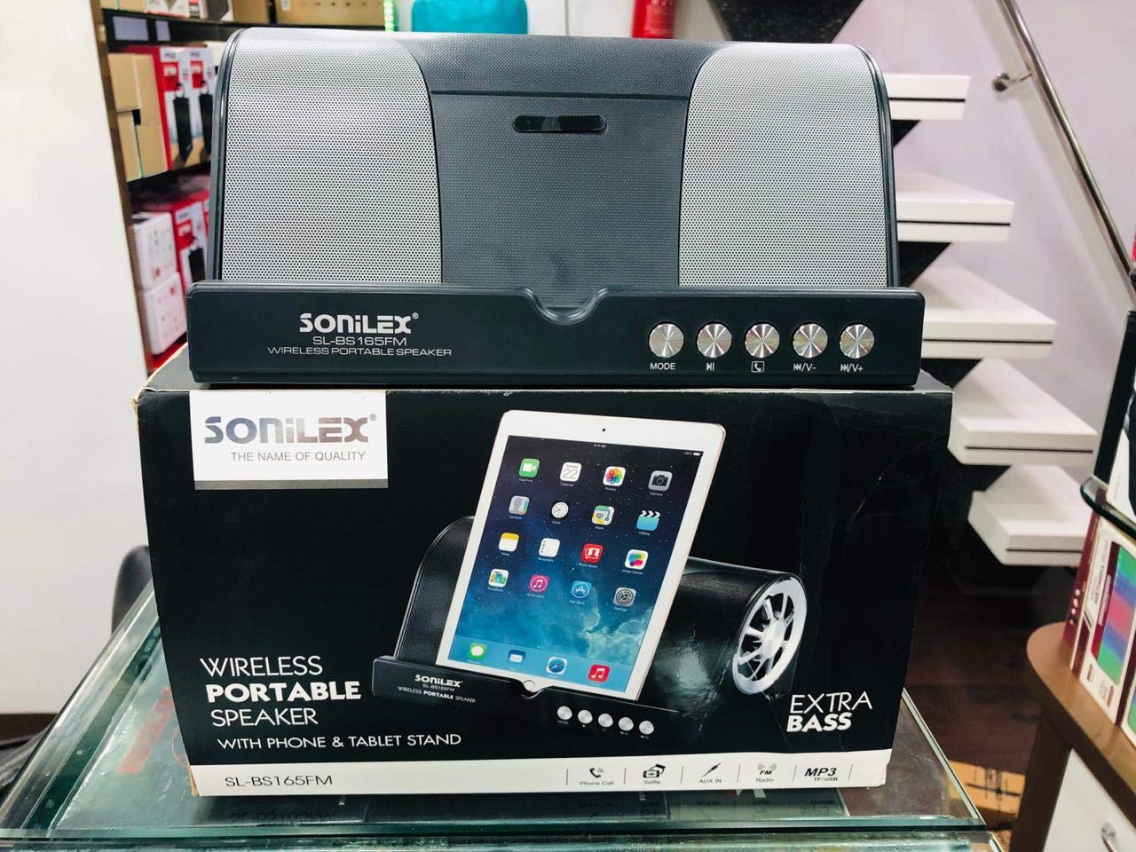 sonilex bs43fm wireless bluetooth speaker with mic