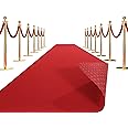 HOMBYS 350GSM Red Runner Rug, 2.6x10 FT, for Events & Special Occasions - No Tape Needed - Non-Slip, Waterproof, Durable