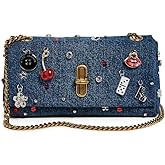 Marc Jacobs Women's The Trinket Charm Denim Dual Chain Mini Bag