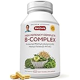 ANDREW LESSMAN High Potency B-Complex 60 Capsules - with High Levels of Folate Complex and Biotin, Promotes Cellular Growth, Energy, Immune Function, Detoxification, Fat Metabolism and More