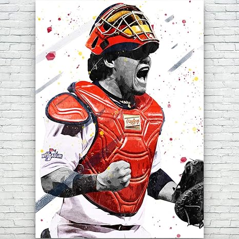 Amazon Com Clifedesign Yadier Molina St Louis Cardinals Baseball Poster Sports Wall Decor Man Cave Gift Baseball Player Print 18 X 24 Posters Prints