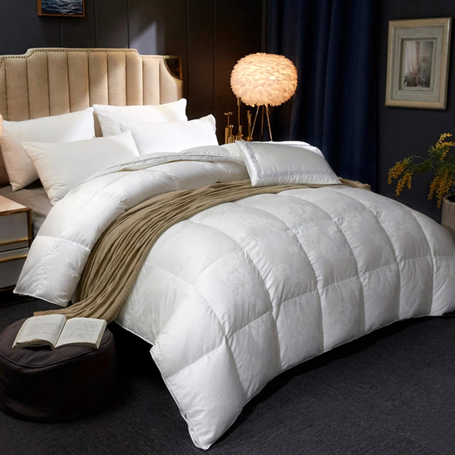 Luxurious Premium All Seasons European Goose Down Comforter Queen Size