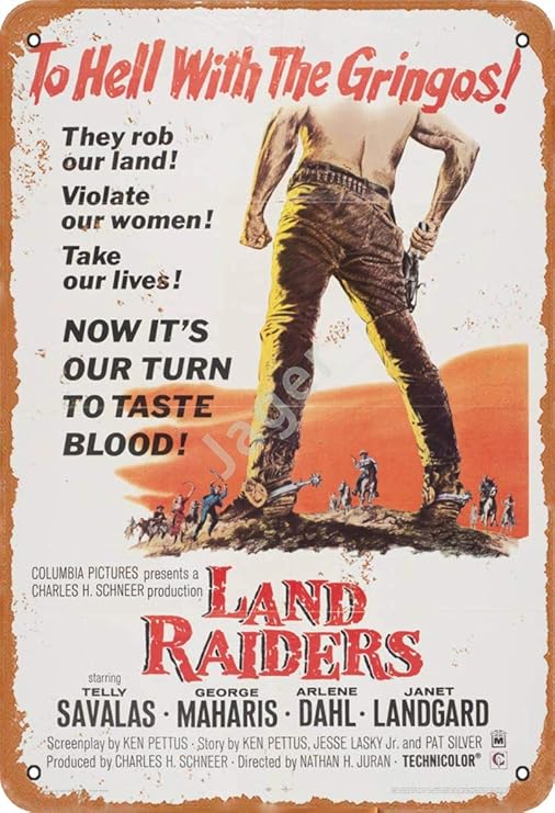 Jager Land Raiders - Placa Decorativa Retro de Metal para Pared, diseño