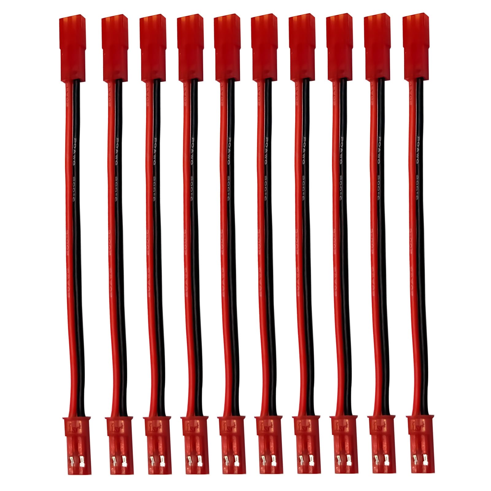 Photo 1 of 10Pcs RC Model JST 2-Pin Male to Female Connector Plug Extension Wire Cable Harness for Battery RC Model Parts (JST Extension Cable)