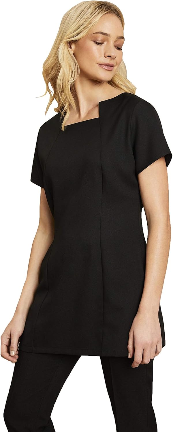 Women's Shaped Neck Beauty Tunic Spa Hairdressing Salon Uniform Size 14