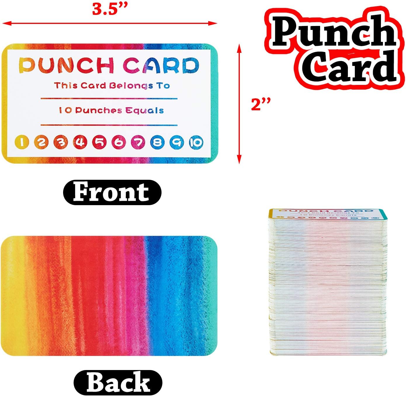 Punch Cards Incentive Reward Cards, Classroom Kids Rewards for Teachers Students Customer Supplies, Business Kids Behavior Students (300 Pieces) : Office Products