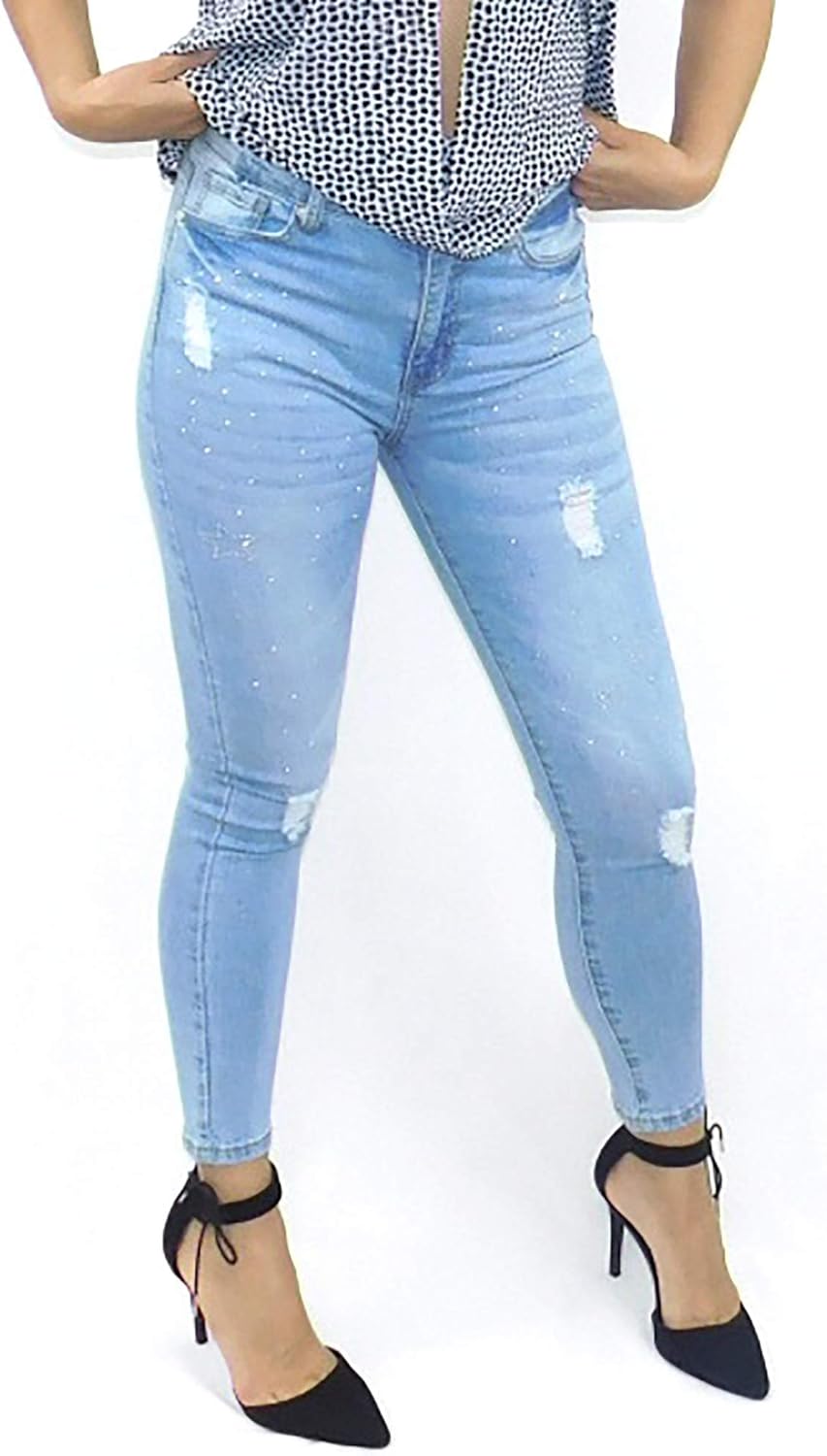 blue jeans with stars on them