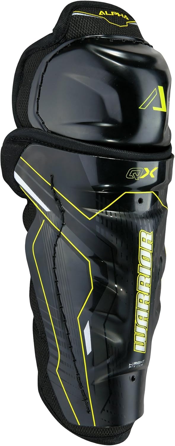 WARRIOR Qxsgyth7 Qx Youth Shin Guard, Black/Yellow, Size 8 : Sports & Outdoors