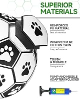 HETOO Dog Football Toy 6 Inch Interac tive Ball with Webbing Durable PU view 7