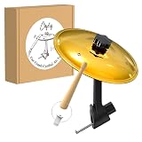Car Cymbal Air Vent, Mini Drum Crash Cymbal Set with Mini Drum Stick, Funny Musical Instruments Gadget for Drummer Music Lovers Gift, Compact Durable Car Accessory for Most Vehicles(Gold)