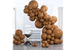 PartyWoo Brown Balloons 85 pcs Different Sizes of 18 12 10 5 Inch Boho Neutral Coffee Dark Brown Balloon Arch Kit Garland for Wedding Baby Shower Gender Reveal Birthday Party Decorations Brown-F09