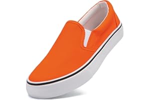 EMMA SHOES Low-Top Slip Ons Women's Fashion Sneakers Casual Canvas Sneakers for Women Comfortable Flats Breathable Padded Insole Slip on Sneakers Women Low Slip on Shoes