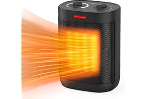 OPRUNSY 1500W Space Heaters for Indoor Ues, Electric Portable Heater with Thermostat, 3 Modes, Multiple Protection, Small Heater Safety for Home Office Quiet