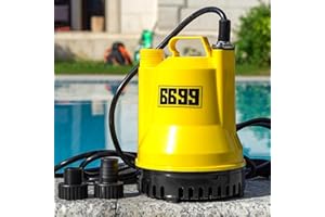 6699 1/6HP Portable Utility Pump Submersible Small Backup Sump Pump Draining to Remove Water from Flooding House Basement Poo