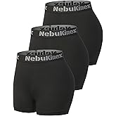 NebuKinex 3 Pack Womens Volleyball Shorts 3" Workout Spandex Compression Shorts for Running Gym Yoga