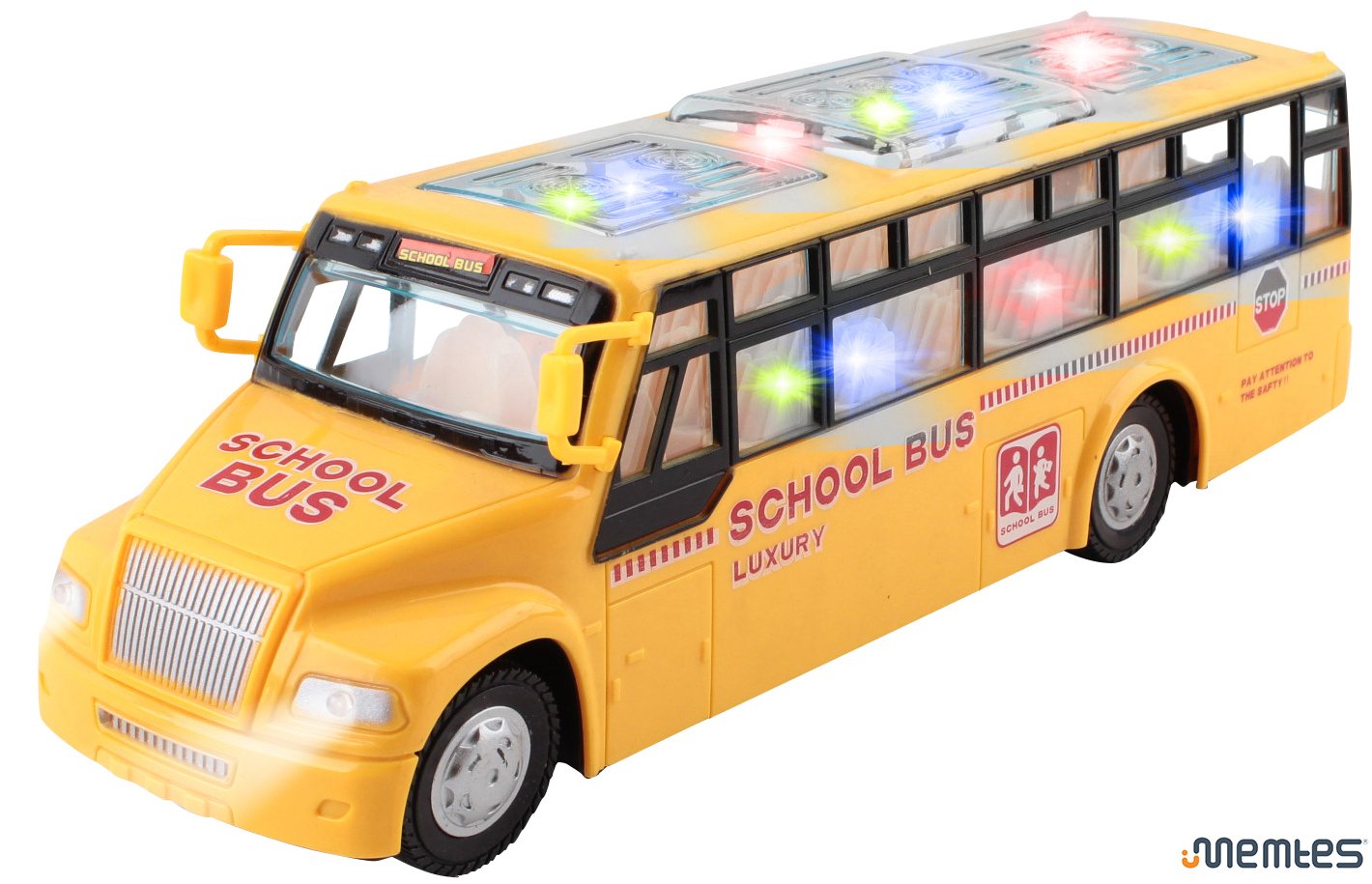 Buy Memtes Electric Yellow School Bus Toy with Flashing Lights and