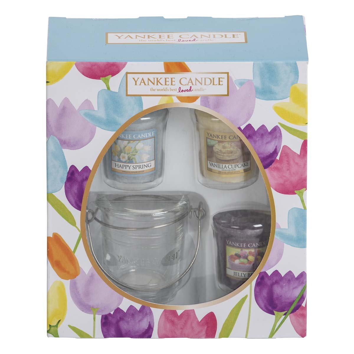 Yankee Candle Easter 3 Votive Holder Giftset, Card, Multi, One Clear Bucket Three Samplers Set
