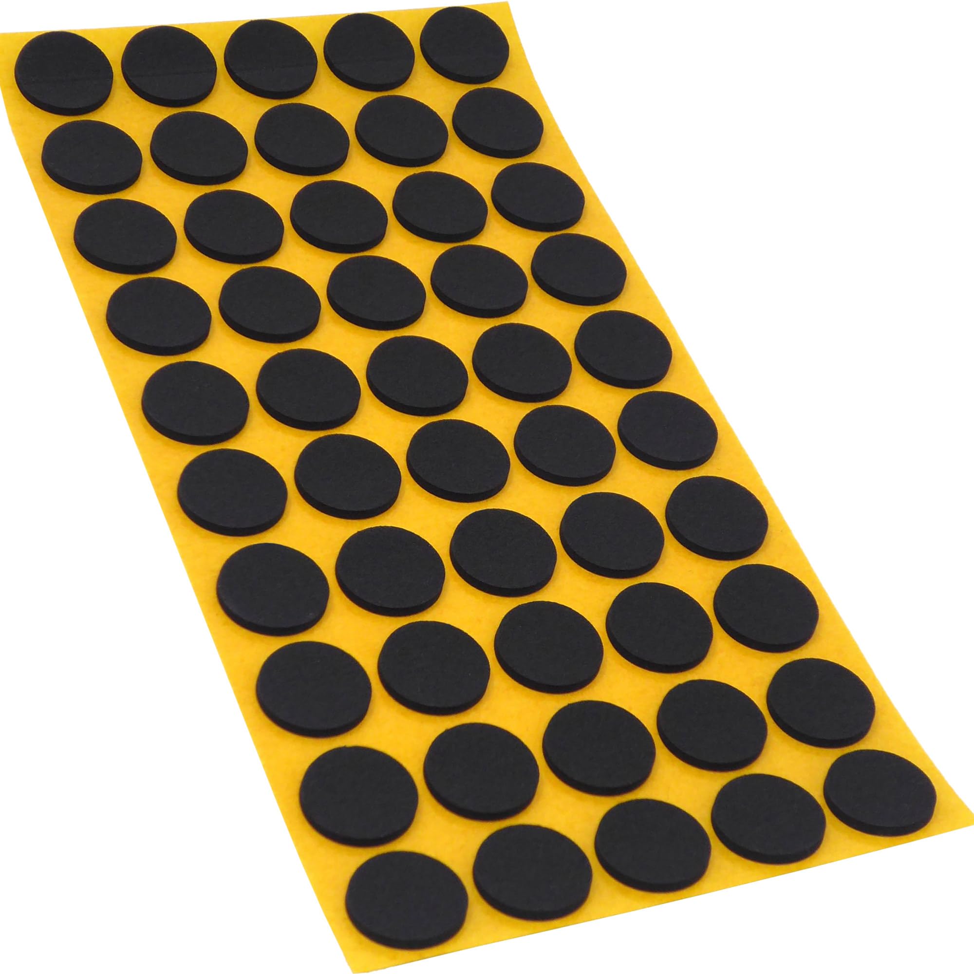 Adsamm® / 50 x self-adhesive anti-slip pads made of EPDM cellular rubber/ø 0.79'' (ø 20 mm) / Black/round / 0.098'' (2.5 mm) thick anti-slip glides