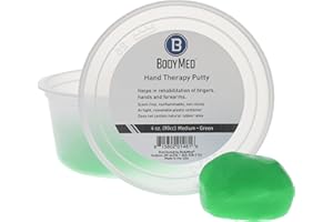 Body Sport Standard Hand Therapy Putty, Green, 4 Oz., Medium, Strengthening Therapy Putty for Physical Rehabilitation