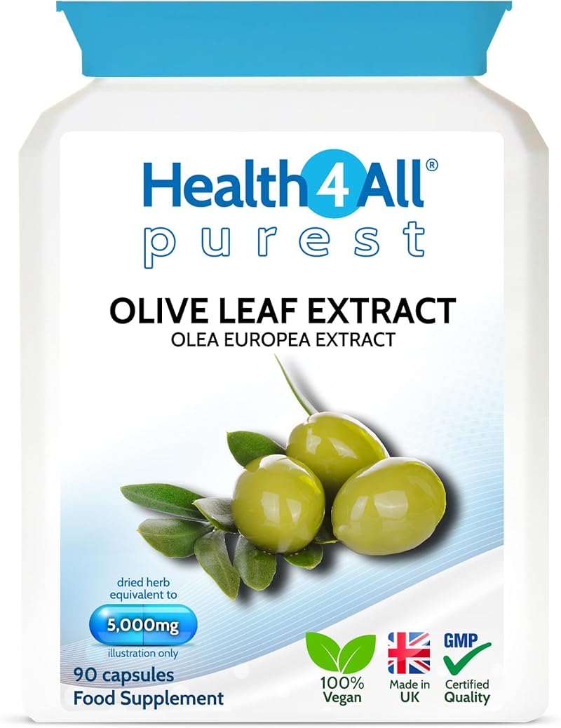 Health4All Olive Leaf Extract 100mg Oleuropein 90 Vegan Capsules