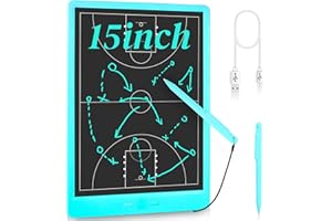 Newnaivete Rechargeable Electronic Basketball Coaching Board - Baskball Tactical Coach Board with Stylus Pen for Coaches Marker Training Writing Digital Basketball Training Equipment