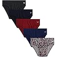 Reebok Low Rise Mens Briefs - 5 Pack Soft Cotton Underwear with Supportive Contour Pouch - Supportive Fit for Everyday Wear