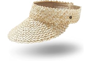 HEMLOCK HAT CO. Hemlock Straw Visor for Women | Packable Beach Sun Visor | Sun Protection | One Size