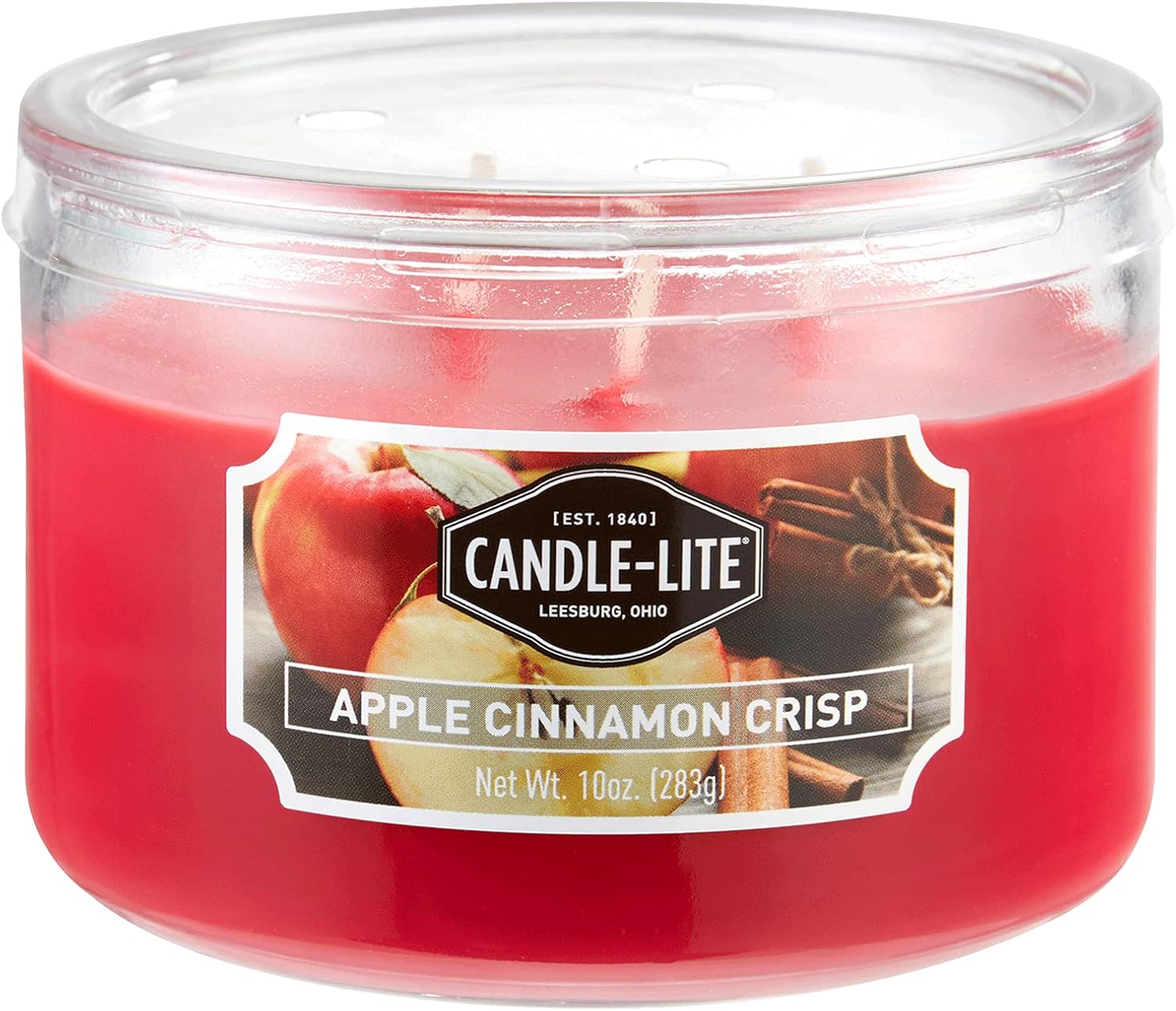 CANDLE-LITE 10 Oz Apple Cinnamon Crisp Jar Candle: Home & Kitchen