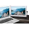 SideTrak Slide Portable Monitor for Laptop 12.5" FHD 1080P IPS Attachable Laptop Screen | Efficient USB Power | Compatible with Mac & Chrome 13" -17" Laptops (Patent Pending) | Silver