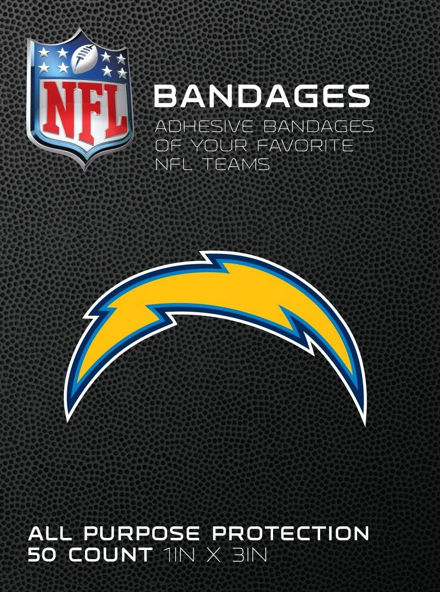 Cureit Brand NFL Official Team Logo Bandages, 1"x3", 50/Box
