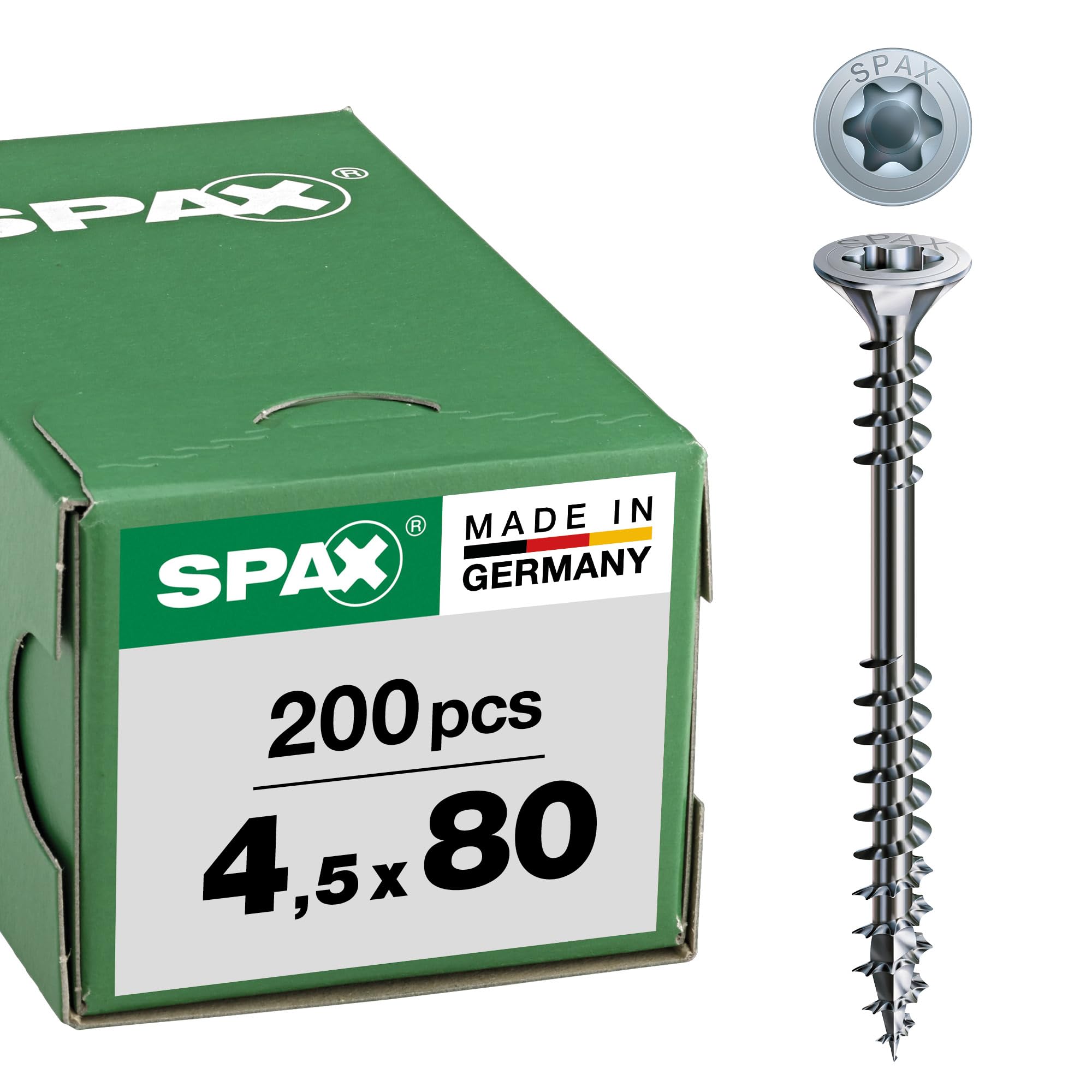 SPAX Installation Screw, T-STAR plus, Countersunk Head, Fixing Thread, 4Cut, Wirox A3J, 541010450805 — image 1