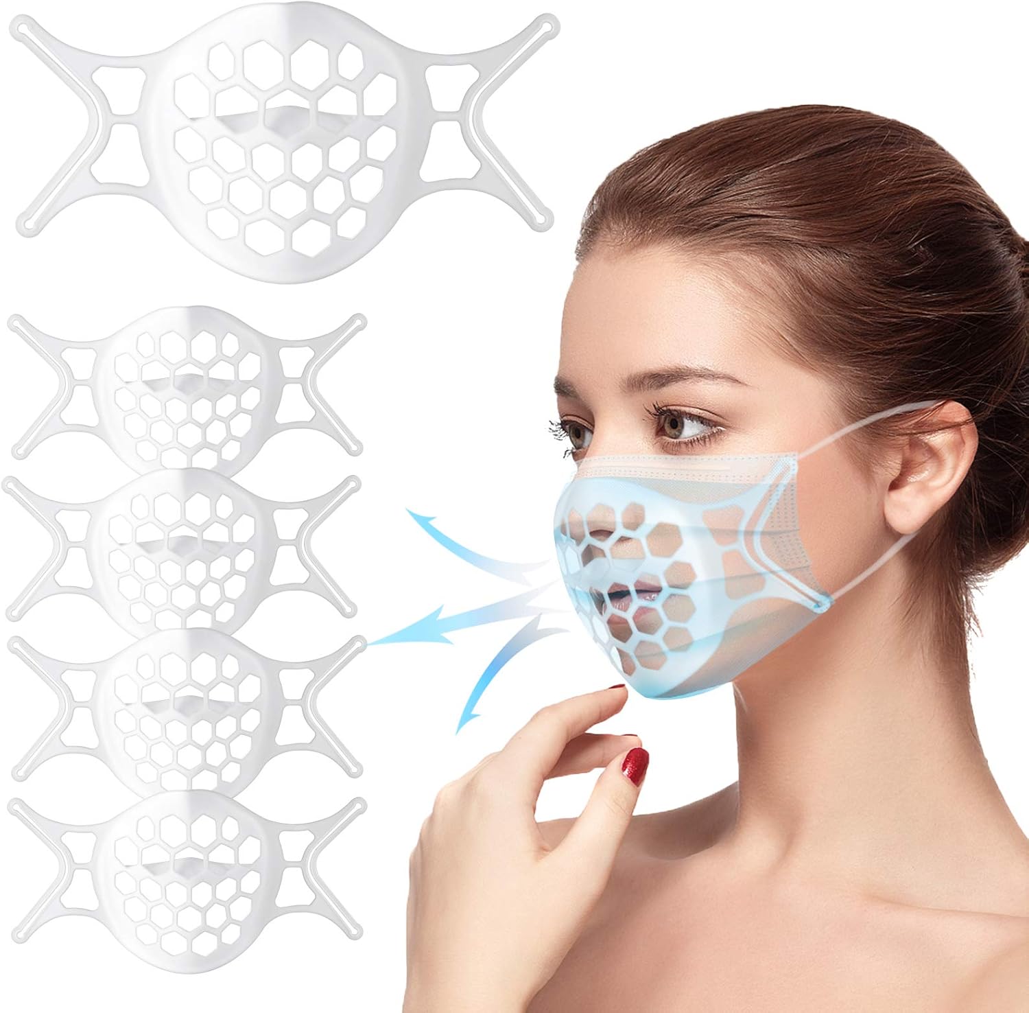 [5 Pack]3D Mask Bracket Silicone Face Mask Bracket3D Mask Bracket