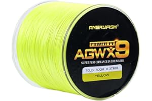 ANGRYFISH Premium AGWX9 Braided Fishing Line - Exceptional Smoothness & Casting Distance - Highly Durable, Multiple Colors - Ideal Choice for Fishing Enthusiasts