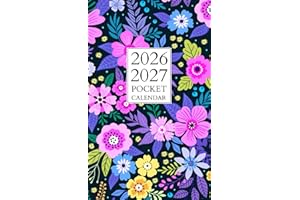 pocket calendar 2026-2027 for purse: 2-Year Small Size From January 2026 To December 2027 | Floral Cover