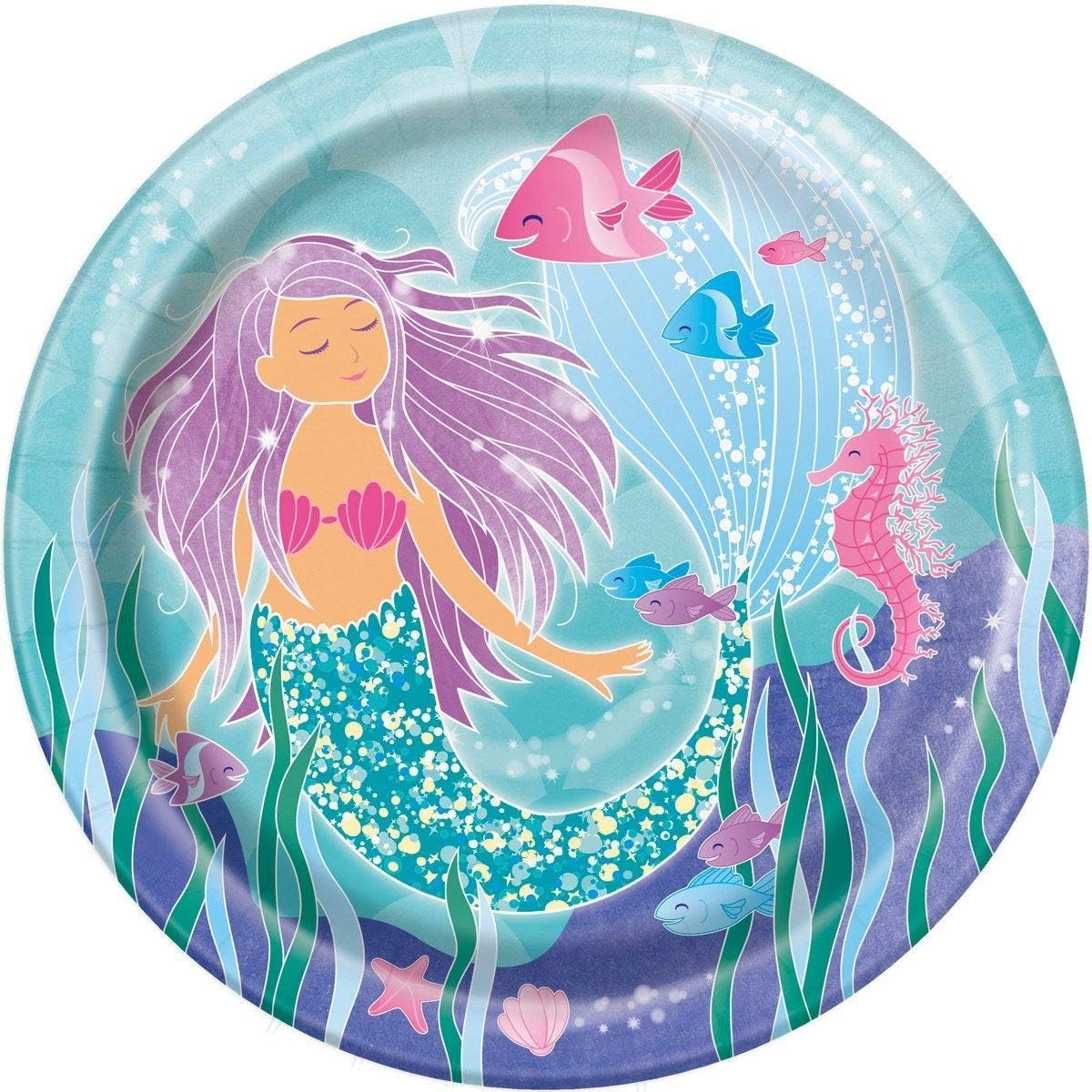 Mermaid Party Supplies for Girls Birthday, Multicolour, Mermaid 16kit - Image 3