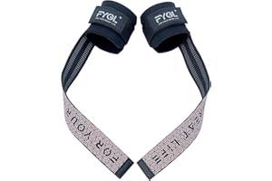 FYGL Lifting-Wrist-Straps-for-Weight-Lifting with Neoprene Padded Wrist-Wraps and Dual-Sided Grip Options