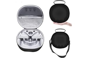 Rokeblau Protective Case For Meta Quest 3, Storage Case For Q3 Headset Controllers And Accessories, Portable Carrying Case with Detachable Shoulder Strap, EVACrash-proof Waterproof Shock-proof (black)