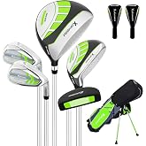 XDriveMax Junior Golf Club Set for Kids Ages 4-12, 5-6 Piece Right Hand Set with Stand Bag