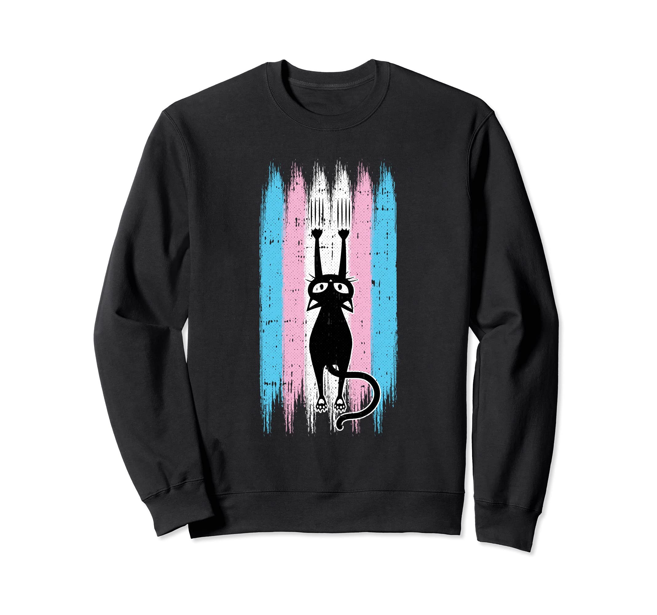 Cat Scratching Trans-gender Pride Kitten Kitty LGBT-Q Ally Sweatshirt