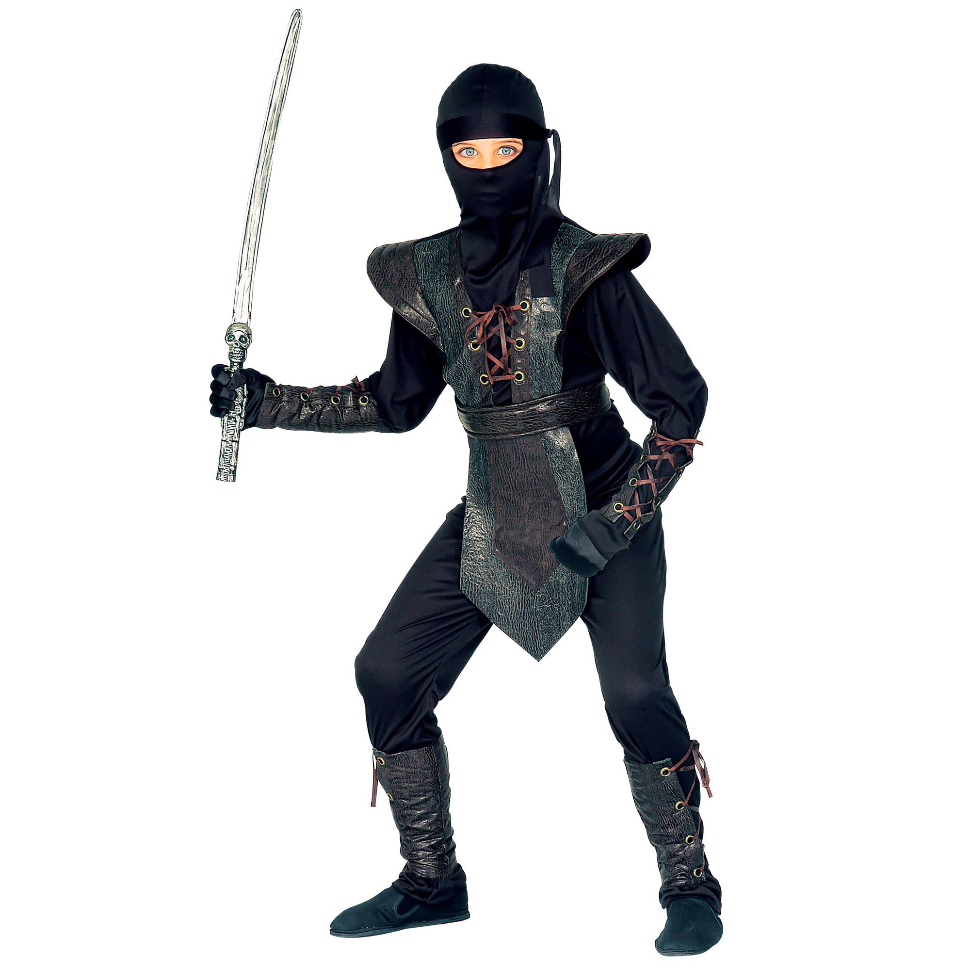 Children's Fighting Ninja 128cm Costume Small 5-7 yrs (128cm) for Chinese Oriental Fancy Dress
